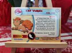 Topps Pokemon #37 Vulpix - TV Animation Edition Card, 1999, NM - Image 2