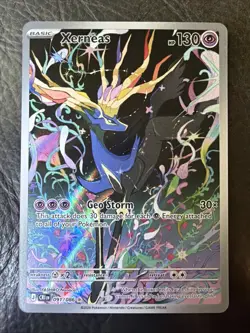 Pokemon TCG Xerneas 091/086: ME04: Chaos Rising Illustration Rare Full Art Holo - Image 1
