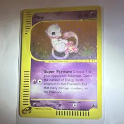 Pokemon Mew 50 HP Expedition Base Set Holo Rare 019/165 English 2002 - Image 1