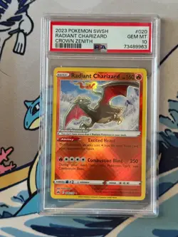 2023 Pokemon Sword & Shield Crown Zenith 020 Radiant Charizard Psa 10 Gem Mint - Image 1