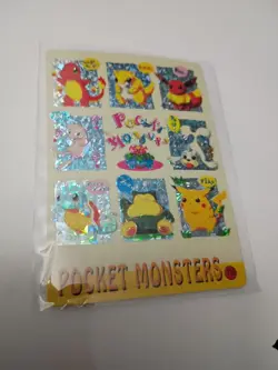 Snorlax Eevee Blastoise Mew Pocket Monsters Vending Prism Holo Sticker Pokemon - Image 3