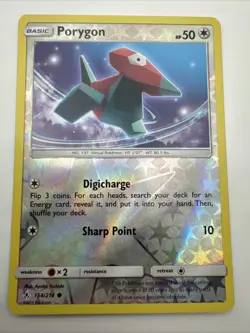 Porygon 154/214 C Unbroken Bonds Pokemon Reverse Holo NM - Image 1