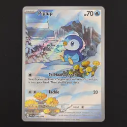 Pokemon TCG Card Piplup 098/094 Me02: Phantasmal Flames Illustration Rare - NM - Image 1
