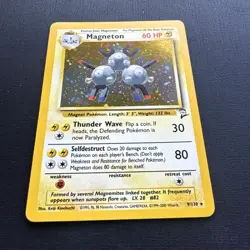 2000 Pokemon Base Set 2 Magneton 9/130 Holo Rare English - Image 3
