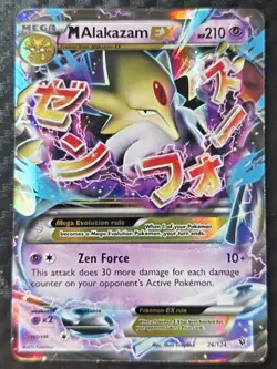 Pokemon TCG M Alakazam EX 26/124 Fates Collide Holo Ultra Rare English Mega 210… - Image 1