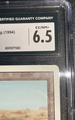 MTG Scrubland Revised Edition Rare CGC Graded 6.5 EX/NM Magic The Gathering - Image 3