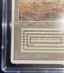 MTG Scrubland Revised Edition Rare CGC Graded 6.5 EX/NM Magic The Gathering - Image 4