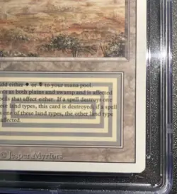 MTG Scrubland Revised Edition Rare CGC Graded 6.5 EX/NM Magic The Gathering - Image 5