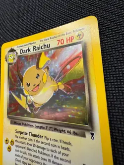 Pokemon TCG English Card Legendary Collection Dark Raichu 7/110 Holo Rare LP - Image 2