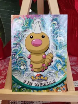 Topps Pokemon #13 Weedle - TV Animation Edition Card, 1999, NM - Image 1