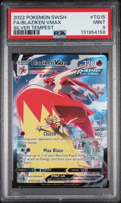 Blaziken Vmax TG15/TG30 Silver Tempest Pokemon PSA 9 - Image 1