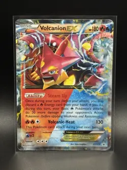 2016 Pokemon Promo - XY173 Volcanion GX Holo - Damaged - Image 1