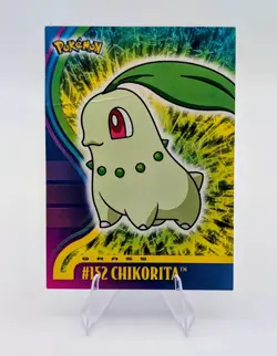 Topps Pokemon Johto Series Blue Logo: Chikorita #152 - MP/DMG - Image 1