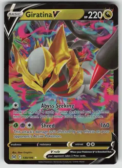 Giratina V 130/196 Holo V Rare Lost Origin Pokemon Near Mint - Image 1