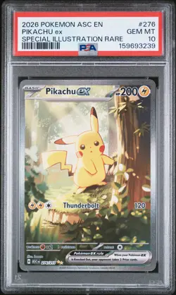 2026 POKEMON ASC EN-ASCENDED HEROES SPECIAL ILLUSTRATION RARE PIKACHU EX PSA 10 - Image 1