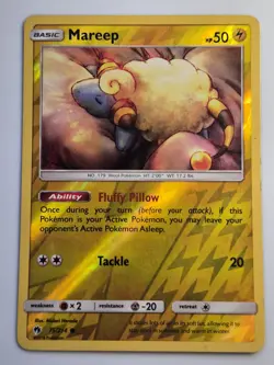 Mareep 75/214 Common Lost Thunder Pokemon Reverse Holo - LP - Image 1