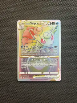 Pokemon TCG Alolan Vulpix Vstar 197/195! NM Condition! See Description! - Image 1