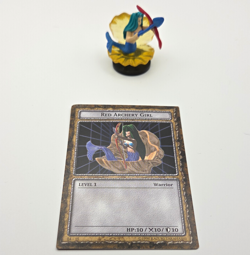 Yu-Gi-Oh! Dungeon Dice Monsters Red Archery Girl Figure & Card B4-15 English - Image 1