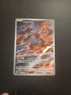 Pokemon Groudon SV04: Paradox Rift 199/182 Holo Illustration Rare 130 HP - Image 1