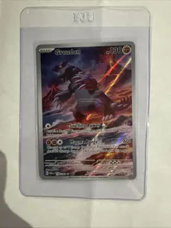Pokemon Groudon 199/182 SV04: Paradox Rift Holo - NM - Image 1