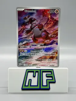 Groudon 199/182 SV04 Paradox Rift Holo Illustration Rare Basic 130HP Magma Purge - Image 1