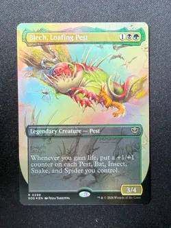 Blech, Loafing Pest BORDERLESS FOIL - Secrets of Strixhaven (MTG) - Image 1