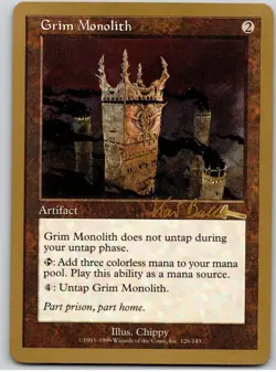 Grim Monolith - Gold Bordered - World Championship Decks - Magic the Gathering - Image 1