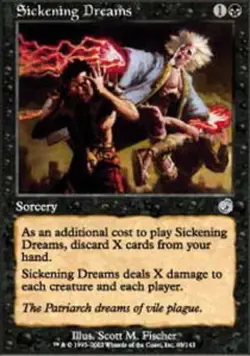 1x Sickening Dreams Heavy Play MTG Magic - Kid Icarus - - Image 1