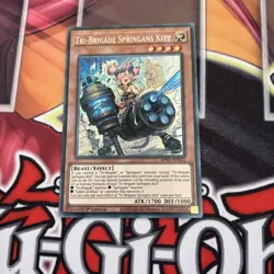 Tri-Brigade Springans Kitt Secret Rare 1st Edition Yu-Gi-Oh Card BPRO-EN025 - Image 1