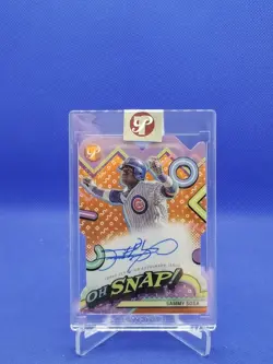 Sammy Sosa 2024 Topps Pristine Oh, Snap! SSP Orange Refractor /25 Auto CUBS - Image 1