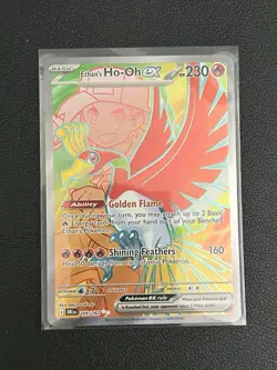 Pokemon TCG Ethan's Ho-Oh EX 209/182 Destined Rivals Full Art NM Mint - Image 1