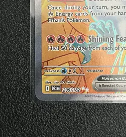 Pokemon TCG Ethan's Ho-Oh EX 209/182 Destined Rivals Full Art NM Mint - Image 5