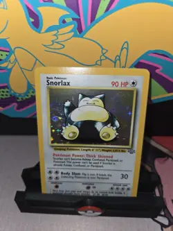 Pokemon TCG Jungle Snorlax Holo Card 11/64 LP Excellent Condition - Image 1