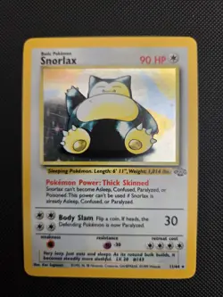 Pokemon TCG Jungle Snorlax Holo Card 11/64 LP Excellent Condition - Image 2