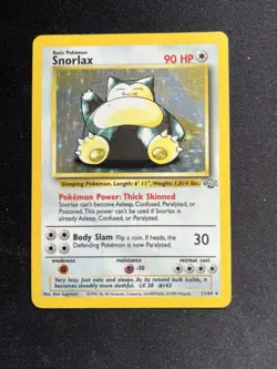 Pokemon TCG Snorlax Holo Card 11/64 Jungle Series Lightly Played Sleeved - Image 1