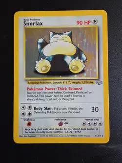 Pokemon Snorlax 11/64 Holo Jungle Vintage Rare Card LP - Image 1