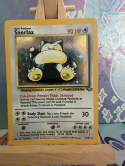 Pokemon Snorlax Card Holo 11/64 Jungle Set Rare Lp - Image 1