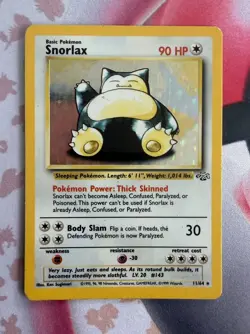 Snorlax 11/64 Holo Rare Jungle Vintage Pokemon Card TCG WOTC - Image 1
