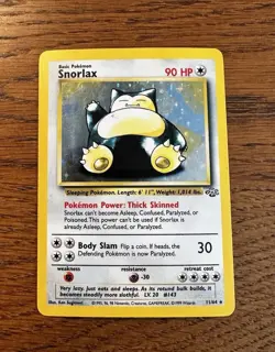 Pokemon Jungle Snorlax Holo Card 11/64 LP Excellent Condition - Image 1