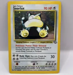 LP ! Snorlax Jungle Holo Rare Vintage WOTC Pokemon TCG Vintage Card 11/64 - Image 1