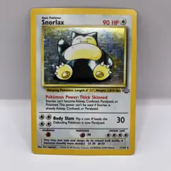 MP Snorlax Jungle Holo Rare Vintage WOTC Pokemon TCG Card 11/64 - Image 1