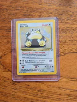 Pokemon TCG Snorlax Jungle Holo Rare Card 11/64 MP Pen Mark On Back Of Card - Image 3