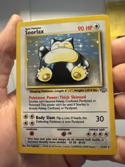 Pokemon TCG Snorlax Jungle Holo Card 11/64 Unlimited Rare - Image 1