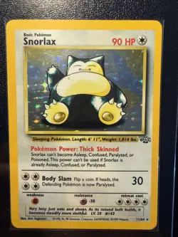 Snorlax Holo 11/64 Jungle Set Pokemon Card – LP – Vintage WOTC - Image 1