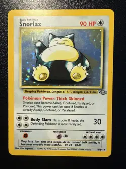 Snorlax Holo 11/64 Jungle Set Pokemon Card – LP – Vintage WOTC - Image 2