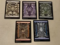 mtg 1 set of Phyrexian full art lands, Phyrexia All Will Be One, unplayed - Image 1