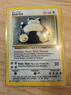 Pokemon TCG Snorlax 11/64 Jungle Holo Card Very Good Condition - Image 1