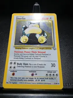 Pokemon TCG Snorlax Jungle Holo Card 11/64 Unlimited Rare - Image 2