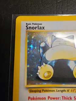 Pokemon TCG Snorlax Jungle Holo Rare Card 11/64 HP Condition - Image 2