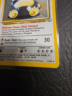 Pokemon TCG Snorlax Jungle Holo Rare Card 11/64 HP Condition - Image 4